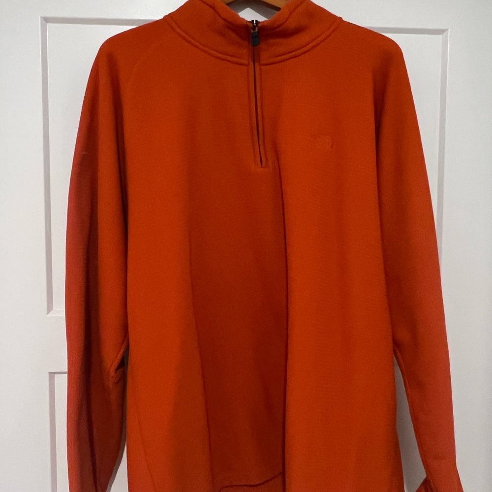 The North Face Men's Zip-Up Sweater in Orange